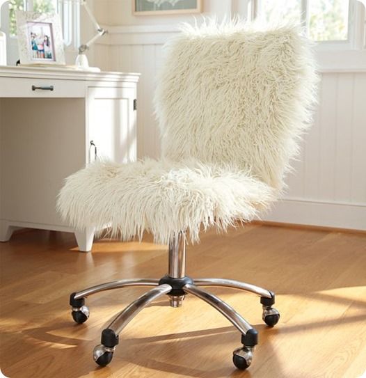 Refabbed with Fur {Desk Chair Makeover} | Desk chair makeover .