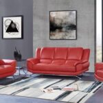 Global G9908 Red Sofa + Loveseat + Chair 9908 | Living room sets .