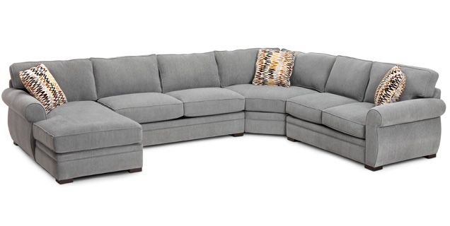 Sofa Mart: Ryan 4 Pc. Sectional : SC-JLRYSHR | Elegant living room .