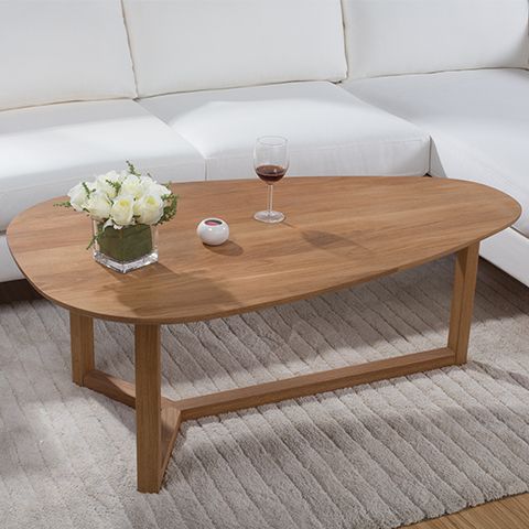 Yidai home white oak coffee table oval coffee table creative .