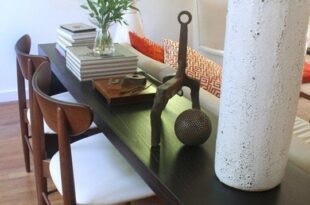 Redefining the Sofa Table: Add Chairs! | Long sofa table, Console .