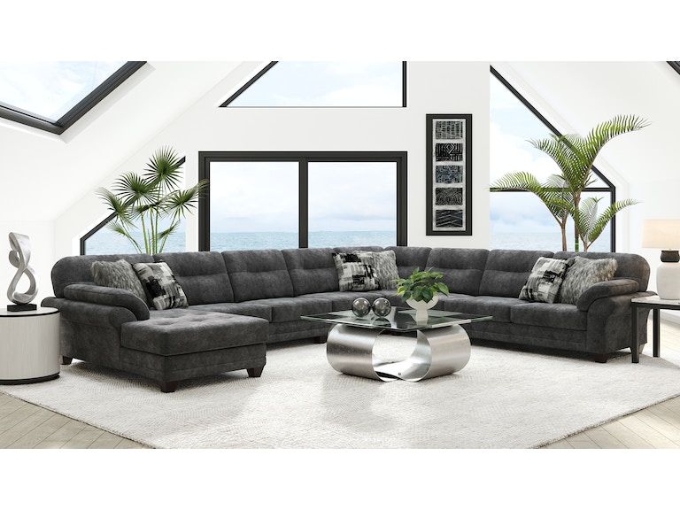 Hughes Furniture Living Room Sectional 21900-Sectional - Carol .