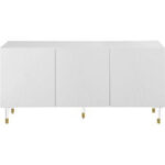 White Lacquer Sideboard with Starburst Design | Clear Home Desi