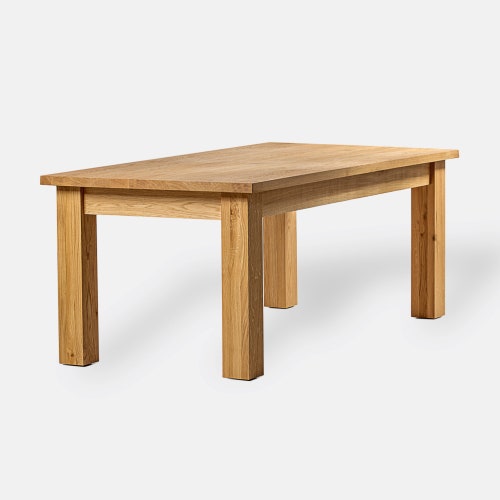 Solid Wood Parsons Dining Table Solid Top or Extension - Et