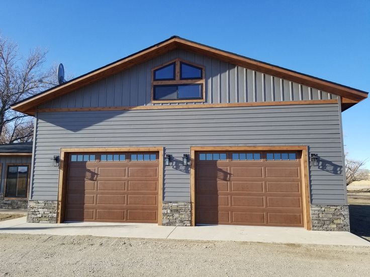 Gray Garage Exterior | Steel building homes, Metal siding colors .
