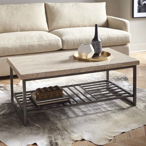 Found it at AllModern - Lauper Coffee Table - Stone top table $289 .