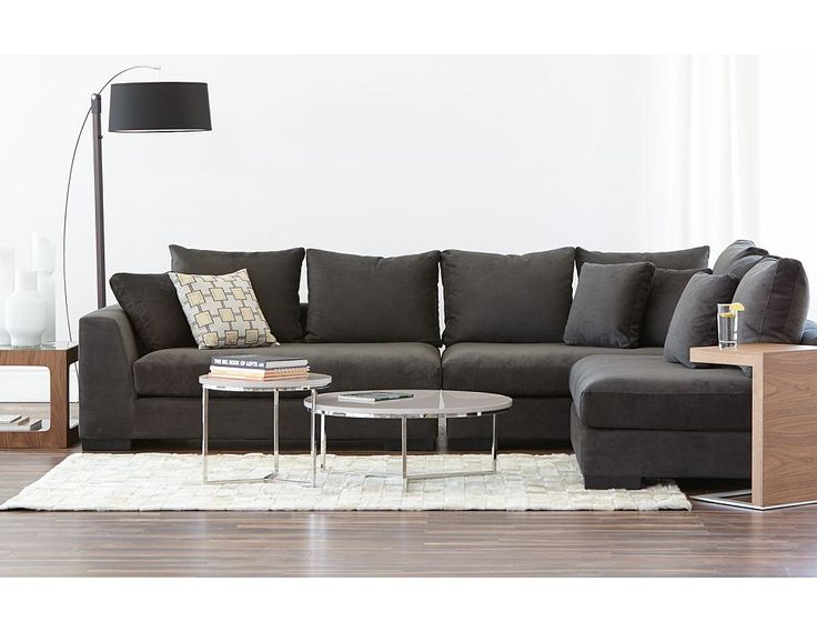 Charcoal Cooper Modular sectional sofa | Family room design .