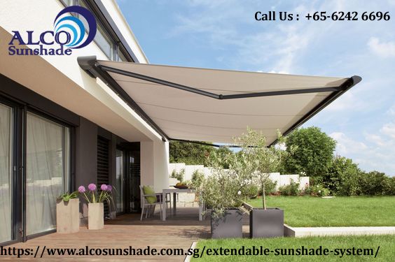 Extendable Sun Shade System In Singapore | Alco Sunshade | Projeto .