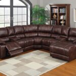 5 Piece Espresso Reclining Chaise Sectional on Sale in Brandon .