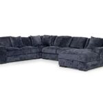 Tampa Sofa Chaise Sectional in Indigo, Right Facing | Chaise sofa .