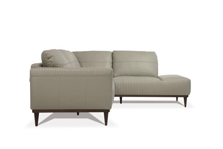 ACME FURNITURE Tampa Modern Airy Green Leather Sectional | 54975 .