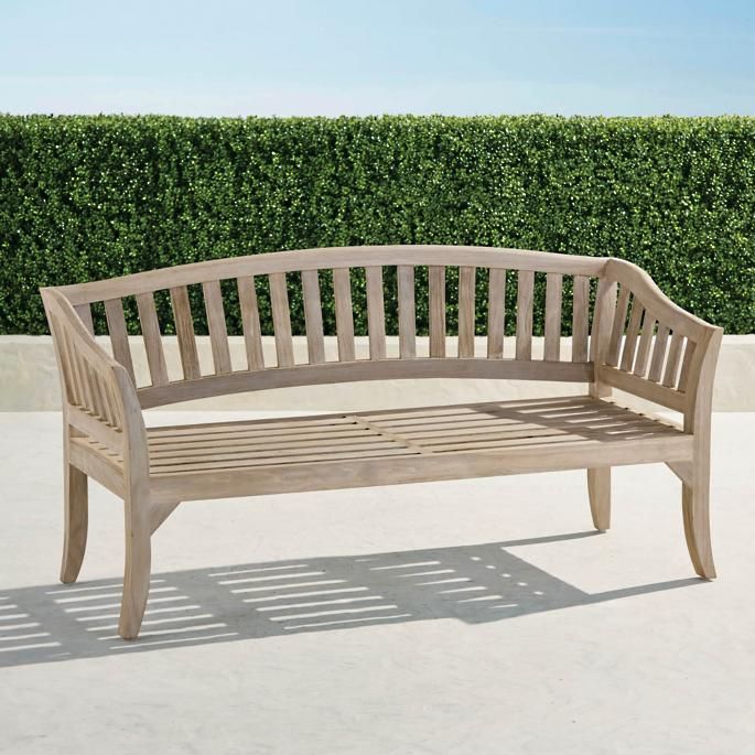 Portola Garden Bench | Frontgate | Outdoor, Teak garden bench .