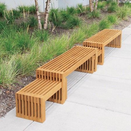 Strata teak side table | Wooden bench outdoor, Teak outdoor, Outdo