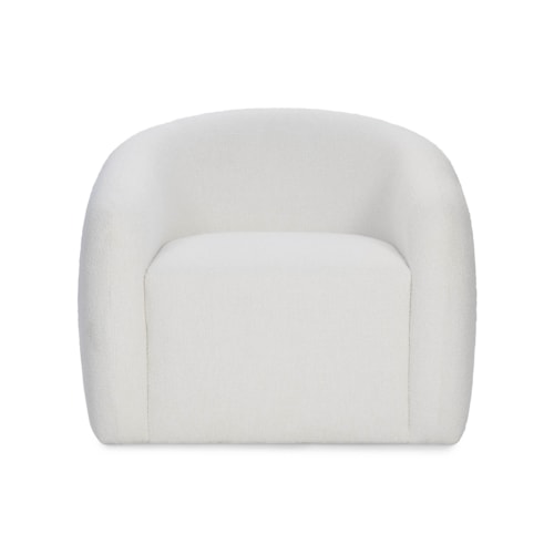 Modern Upholstered Barrel Chair with Swivel Base | Garn