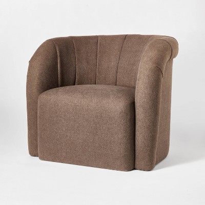 Channeled Curved Back Accent Chair Velvet - Threshold™ Designed .