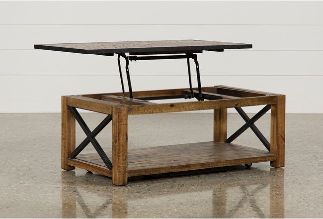 Tillman Lift-Top Coffee Table With Wheels | Coffee table living .