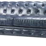 I want this blue leather couch! Gordon Tufted Sofa - Sofas .