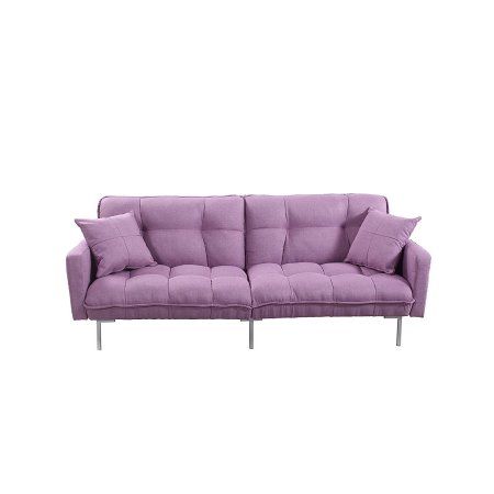 Divano Roma Furniture Tufted Split Back Sofa Bed, Purple - Walmart .