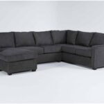 Mathers Slate 125" 2 Piece Sectional With Left Arm Facing Sofa .