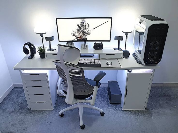 The Top 31 Gaming Desk Ideas | Home studio setup, Computer desk .