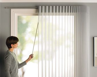 Alustra Luminette Privacy Sheers with Traveling Wand-1 | Sliding .