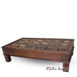 Wooden Coffee Table of Old Doors | Antique reproduction furniture .