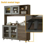 Kitchen Pantry Storage Cabinet, Kitchen Hutch Sideboard Buffet .