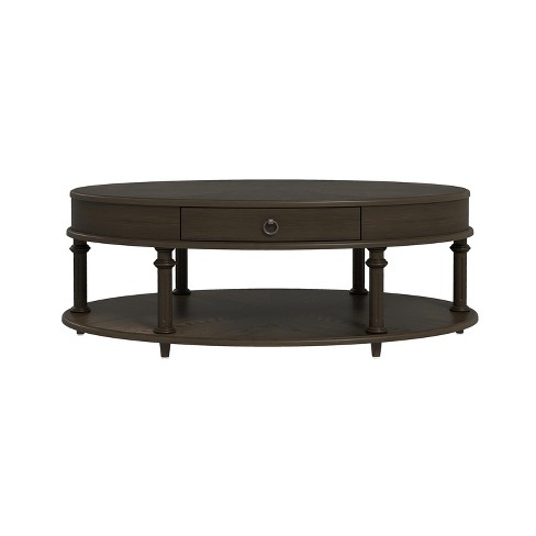 Erigdupus Oval Coffee Table For Living Room Round Coffee Table .