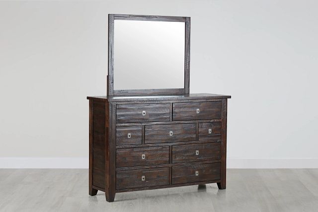 Kona Grove Dark Tone Dresser & Mirror | Dresser with mirror .
