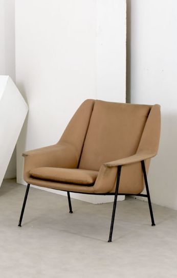 Walter Knoll; Enameled Metal Lounge Chair for Cassina, 1950s .