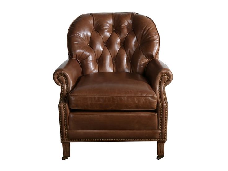 Jeff Lewis Richmond Leather Chair HAN8102 from Walter E. Smithe .