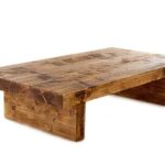 Handcrafted Rustic oak coffee table made from ild french oak .