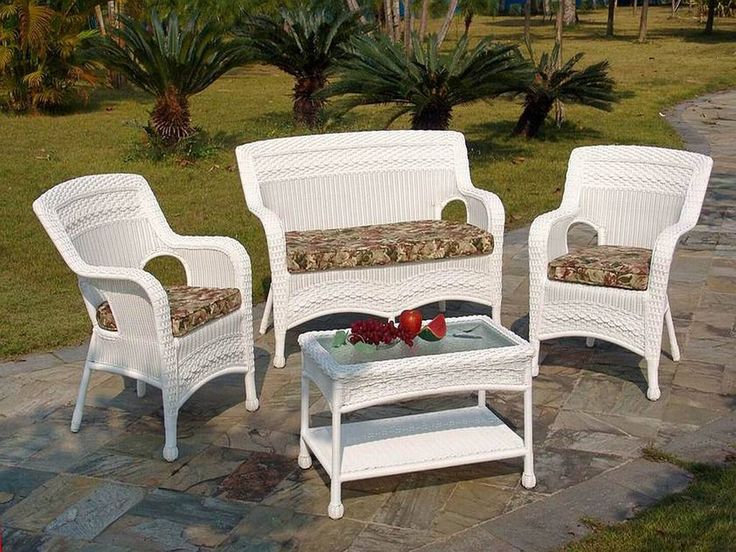White Resin Wicker Patio Furniture Clearance | Clearance patio .
