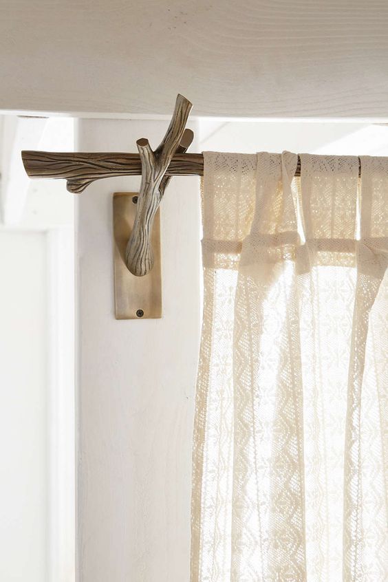 How To Make Beautiful Curtain Rods Out Of Tree Branches | Forest .