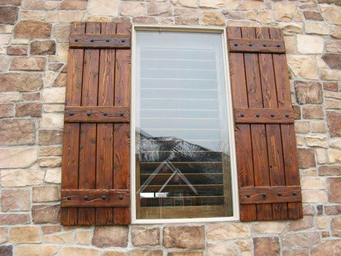 Exterior Wood Shutters | Decorative, Provide Privacy & Safety .