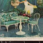 1958 Woodard Chantilly Rose ad | Wrought iron furniture, Wrought .