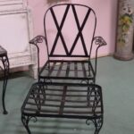 Woodard Chantilly Rose 1950s chair with ottoman offered on eBay .