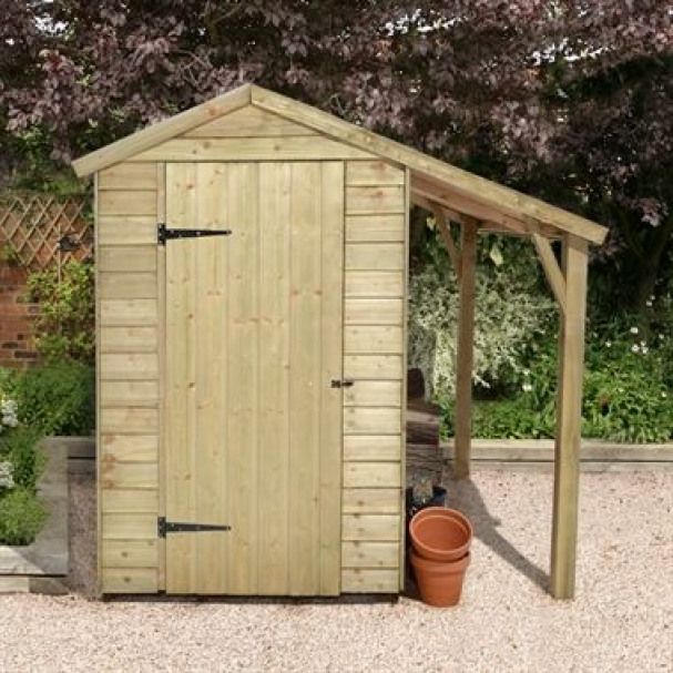 6x4 Shed Republic Essential Pressure Treated inc Lean-To Overlap .