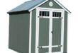 Wood Garden Shed with Metal Roof on Sale - Installed on Site .