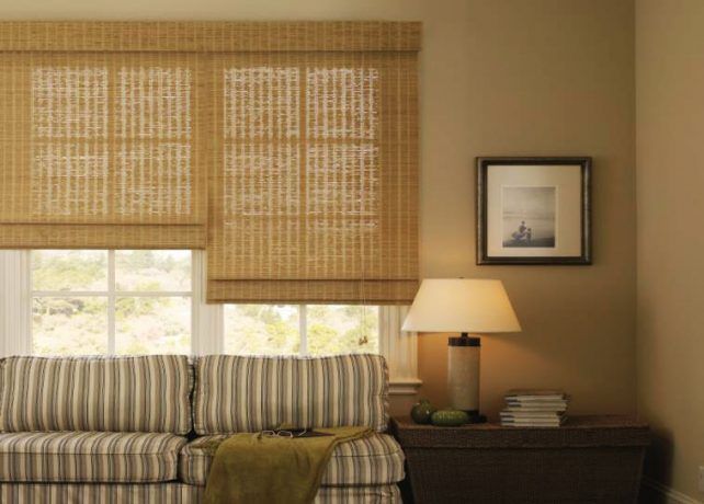 Woven wooden - outside mount | Woven shades, Woven wood shades .