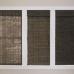 Woven Wood Shades. example of unlined,light filtering and black .