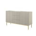 Nicole cabinet/chest of drawers 150cm with black/ gold legs .