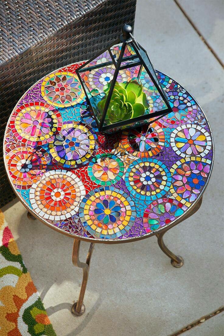 Trendy Mosaic Garden Table Ideas