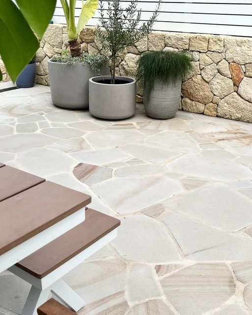 Lovely And Sweet Sandstone Paving