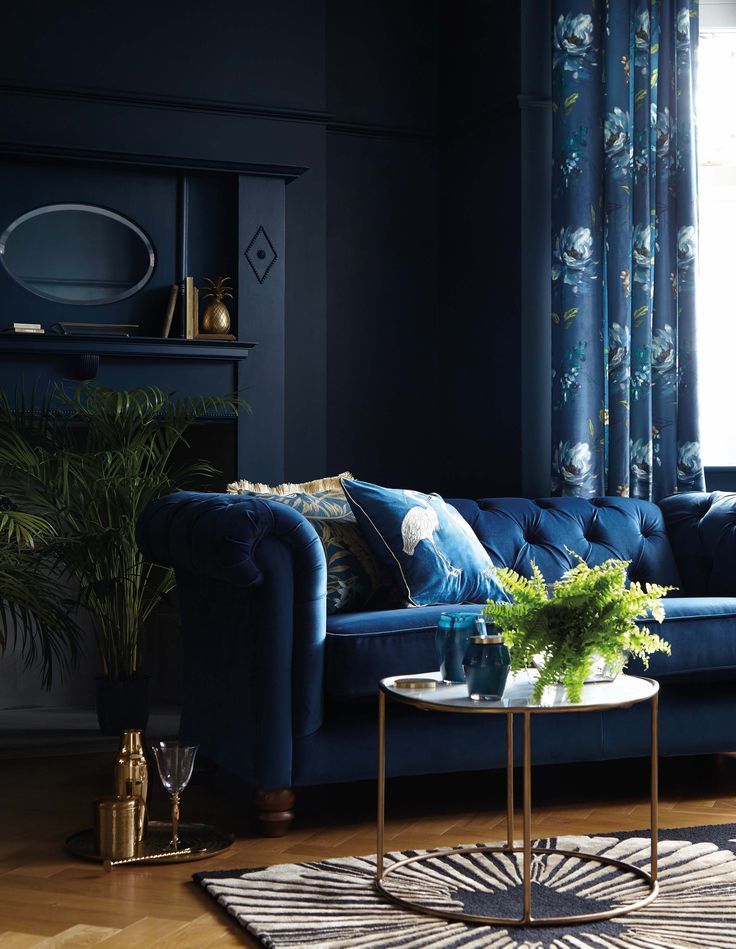 Pretty And Cool Dark Blue Sofas