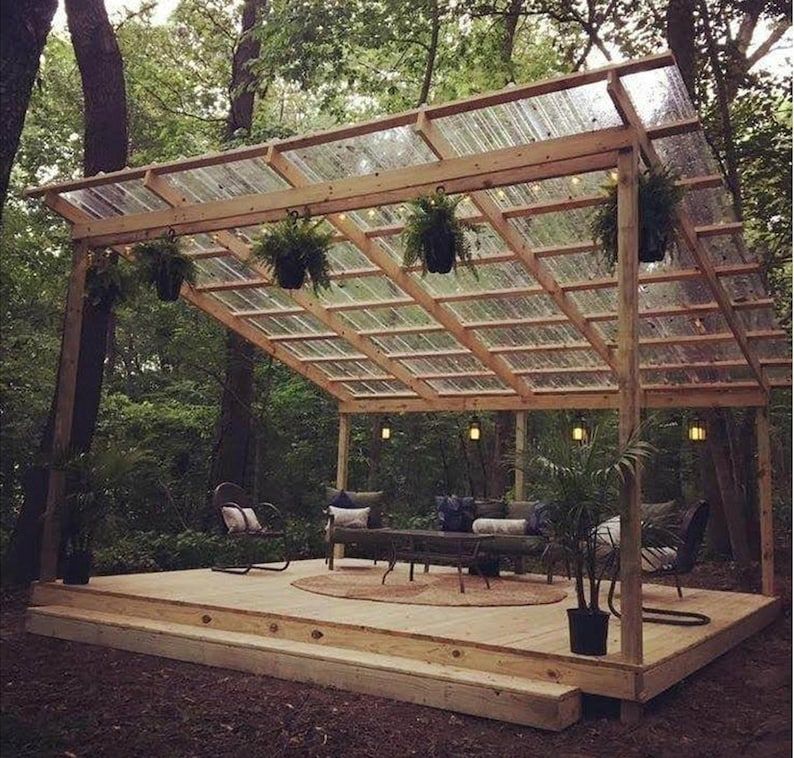 Charming And Cool Covered Pergola