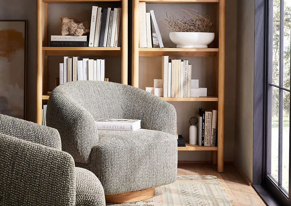 Cool And Stylish Grey Swivel Chairs