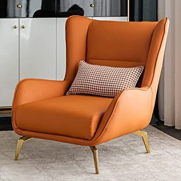 Lovely And Sweet Orange Sofa Chairs