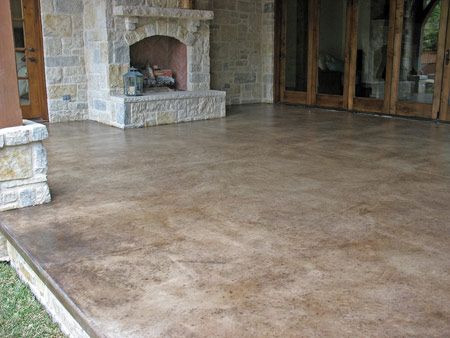Cozy And Beautiful Stained Concrete Patio