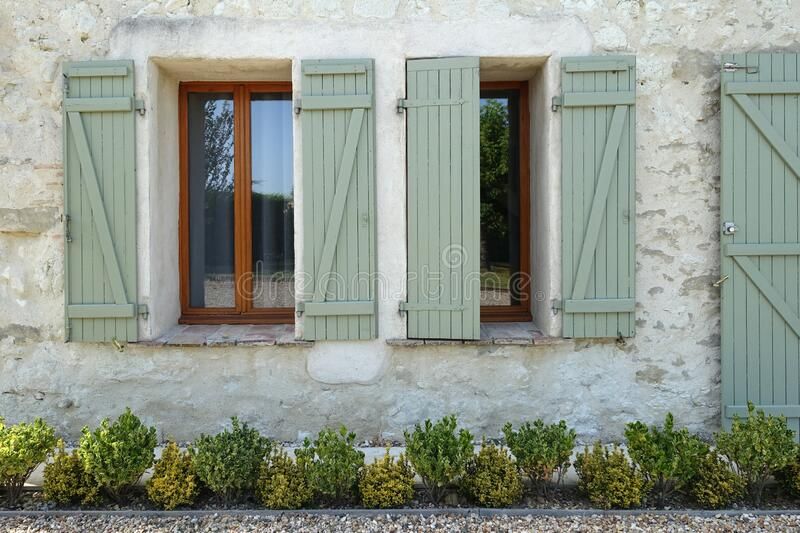 Stylish And Welcoming Outdoor Window
  Shutters